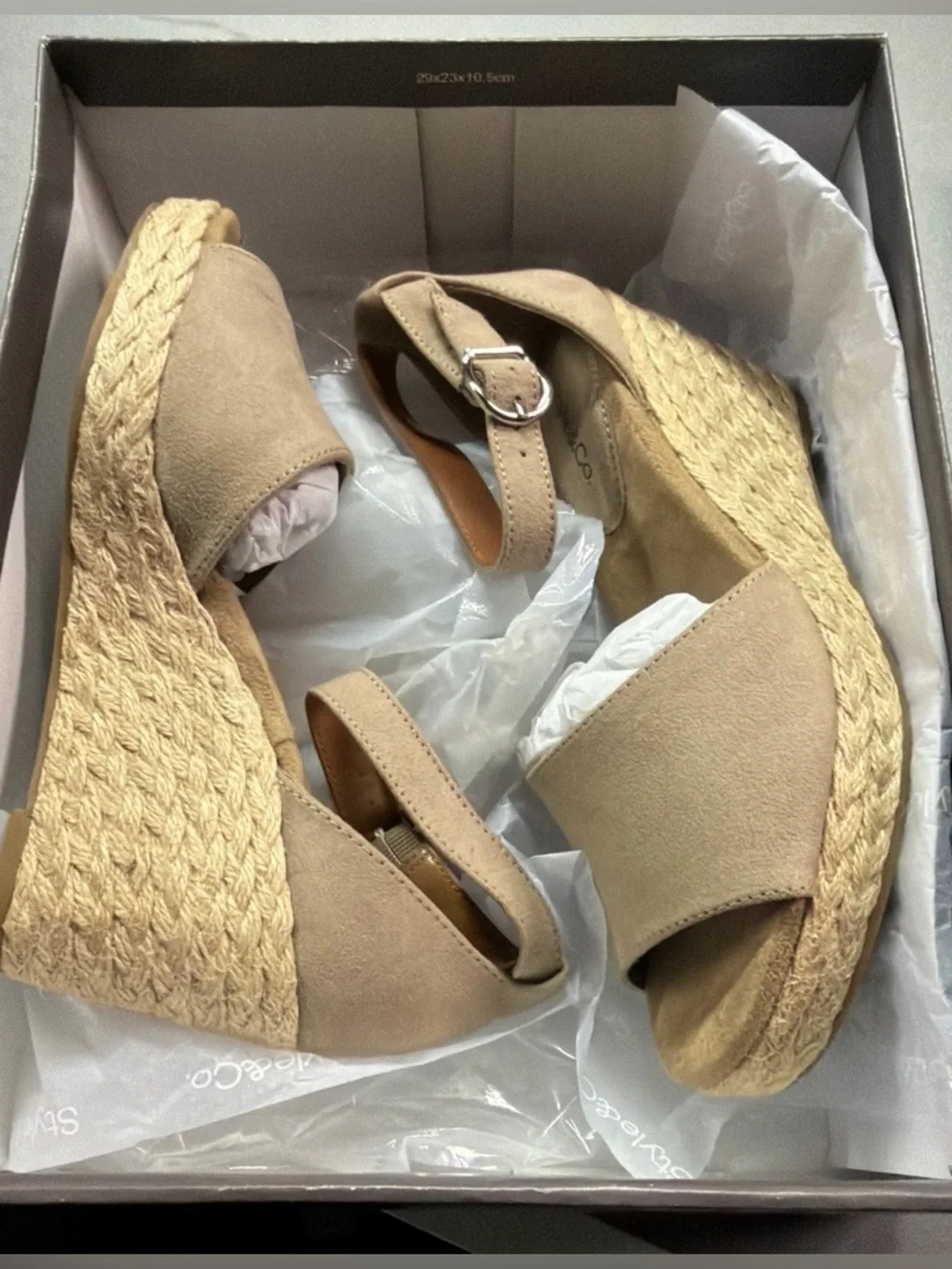 Style‎ & Co Women's Beige Seleeney Wedge Sandals Shoe Size 6M NWB